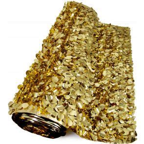 gold metallic floral sheeting|petal paper for parade floats.